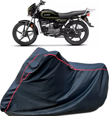 SMDP Waterproof Two Wheeler Cover for Hero(Splendor Plus, Black)