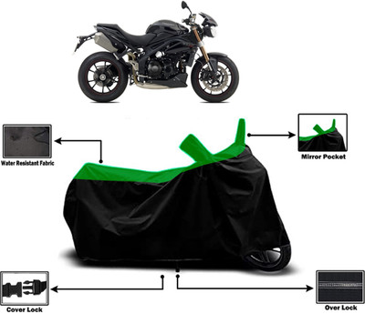 Amexride Two Wheeler Cover for Triumph(Speed Triple, Green)