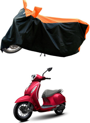 MWBB Waterproof Two Wheeler Cover for Bajaj(Urbanite Chetak, Orange)
