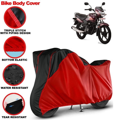 Grizzly Two Wheeler Cover for TVS(Sport, Black, Red)