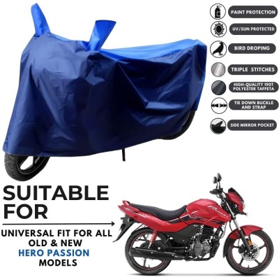 MADAFIYA Two Wheeler Cover for Hero(MotoCorp Passion Pro, Blue, Blue)