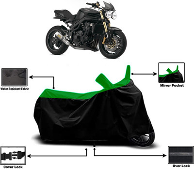 Amexride Two Wheeler Cover for Triumph(Speed Triple ABS, Green)