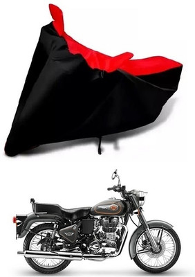 DSAMI Two Wheeler Cover for Royal Enfield(Bullet 500, Red, Black)
