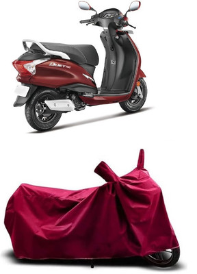 Coxtor Waterproof Two Wheeler Cover for Hero(Duet 125CC, Maroon)