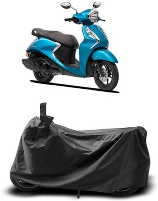 AASHTIK MART Two Wheeler Cover for Yamaha(Fascino 125 BS6, Black)