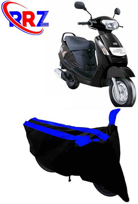 RRZ Waterproof Two Wheeler Cover for Mahindra(Duro DZ, Black, Blue)