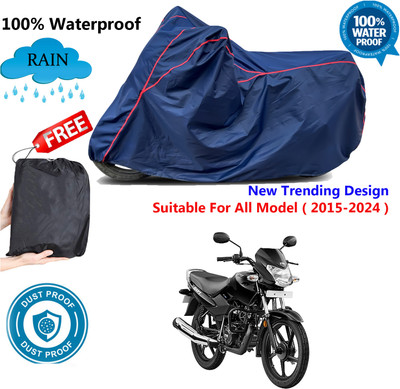 AutoGalaxy Waterproof Two Wheeler Cover for TVS(Sport, Blue, Red)
