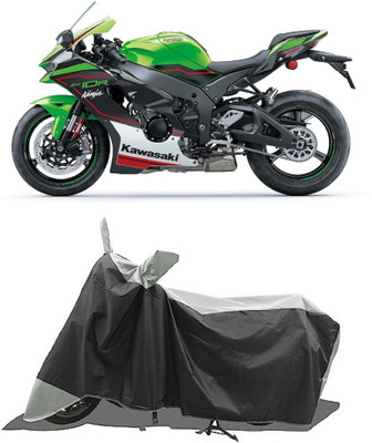 GROFATIK Two Wheeler Cover for Kawasaki(Ninja ZX 10R, White)