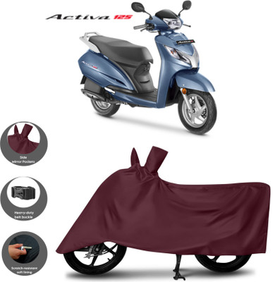 WMIZEXA Waterproof Two Wheeler Cover for Universal For Bike(Activa 125, Maroon)