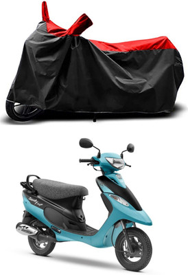 MMSSTAR Waterproof Two Wheeler Cover for TVS(Scooty Pep+, Red)