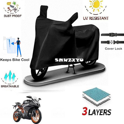 smwzxyu Waterproof Two Wheeler Cover for KTM(RC 125, Black)