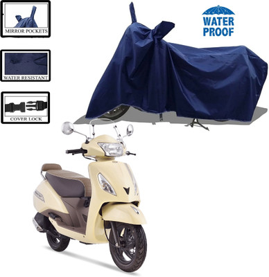 WMIZEXA Waterproof Two Wheeler Cover for TVS(Blue)