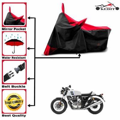 KEDIT Two Wheeler Cover for Royal Enfield(Bullet Electra Twinspark, Red, Black)