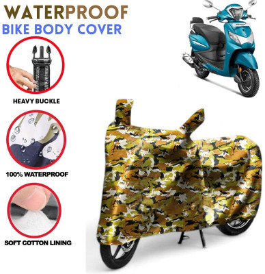 kerwa Waterproof Two Wheeler Cover for Hero(Pleasure Plus, Multicolor)