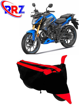 RRZ Waterproof Two Wheeler Cover for Honda(CB Hornet 160, Black, Red)