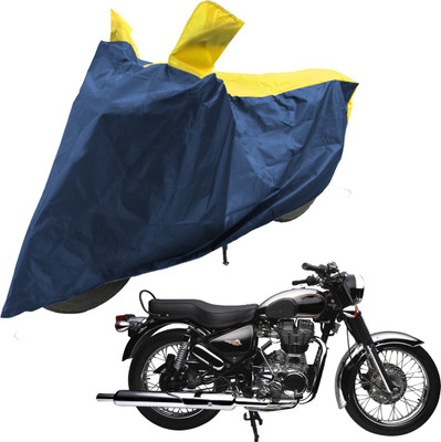 RiderShine Two Wheeler Cover for Royal Enfield(Electra 4S, Blue, Yellow)