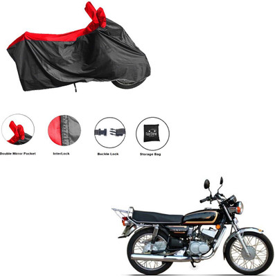 RiderShine Waterproof Two Wheeler Cover for Yamaha(RX135, Black, Red)