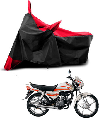 KEDIT Two Wheeler Cover for Hero(CD deluxe, Red, Black)