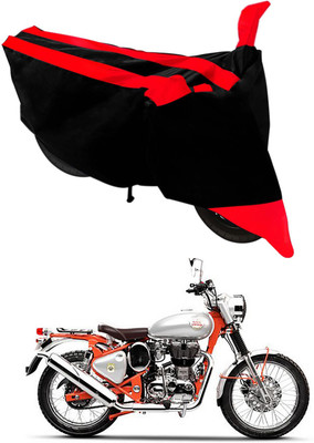 Mdstar Waterproof Two Wheeler Cover for Royal Enfield(Bullet Trials 350, Red, Black)