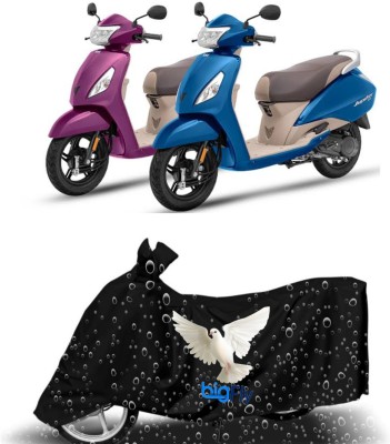 Big fly Waterproof Two Wheeler Cover for TVS(Jupiter, Black)