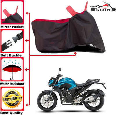 KEDIT Two Wheeler Cover for Yamaha(FZ S V3 BS6, Red, Black)