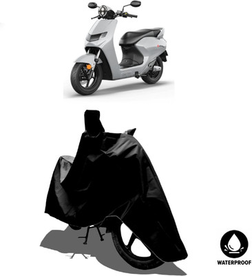 Amexride Waterproof Two Wheeler Cover for Bounce(Infinity E1, Black)