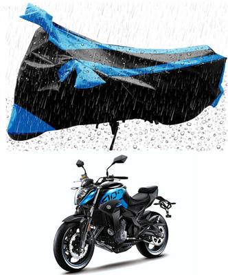 Mdstar Waterproof Two Wheeler Cover for CFMoto(400NK, Blue, Black)