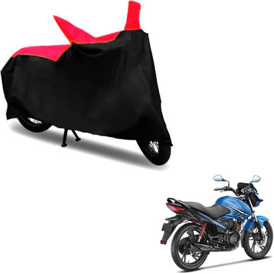 DeepShakshi AUTOMOTIVE Waterproof Two Wheeler Cover for Hero(Glamour FI, Black, Red)