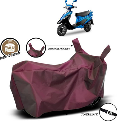 AASHTIK MART Two Wheeler Cover for TVS(Pep+ BS6, Maroon)