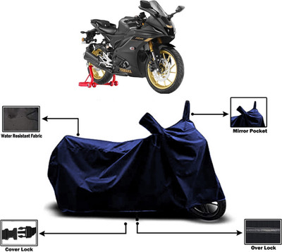 Amexride Two Wheeler Cover for Yamaha(YZF-R15 V2, Blue)