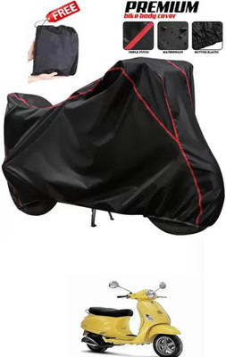 DeepShakshi AUTOMOTIVE Two Wheeler Cover for Piaggio(Vespa LX, Black)