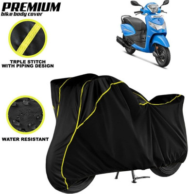 kerwa Waterproof Two Wheeler Cover for Hero(Pleasure, Black, Yellow)