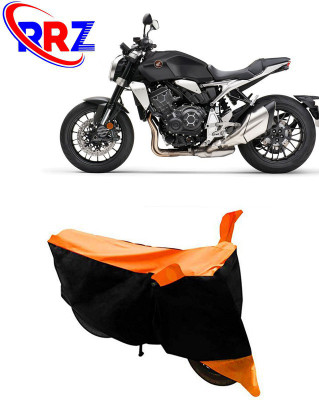 RRZ Waterproof Two Wheeler Cover for Honda(CB1000R, Black, Orange)