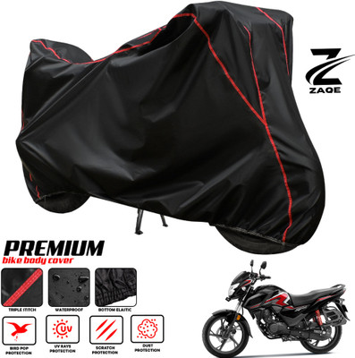 ZAQE Two Wheeler Cover for Honda(SP125, Black, Red)