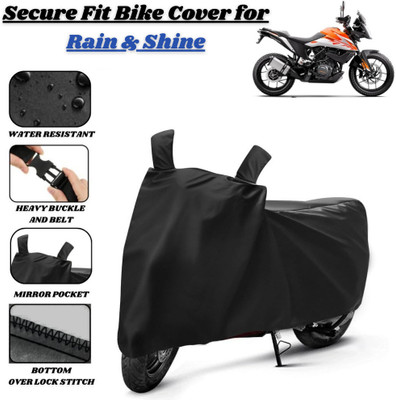 Delphinium Waterproof Two Wheeler Cover for KTM(390 Adventure, Black)