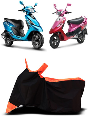 VESMEI Two Wheeler Cover for TVS(Scooty Pep Plus, Orange)