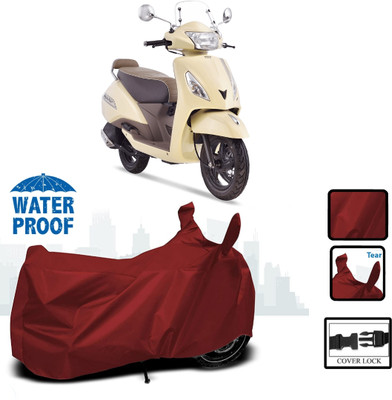 WMIZEXA Waterproof Two Wheeler Cover for TVS(Maroon)