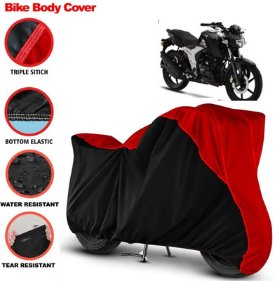 Grizzly Two Wheeler Cover for TVS(Apache RTR 160, Black, Red)