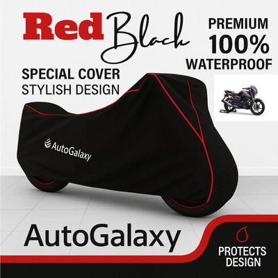 AutoGalaxy Waterproof Two Wheeler Cover for TVS(Apache RTR 180, Black)