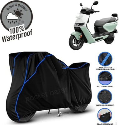 pocket bazar Waterproof Two Wheeler Cover for Ather(Scooty, Black)