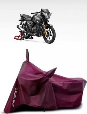 gurukul mart Waterproof Two Wheeler Cover for TVS(Apache, Black)