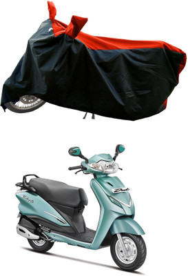 Mdstar Waterproof Two Wheeler Cover for Hero(Duet, Red, Black)