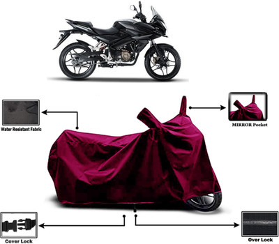Amexride Two Wheeler Cover for Bajaj(Pulsar AS 150, Maroon)