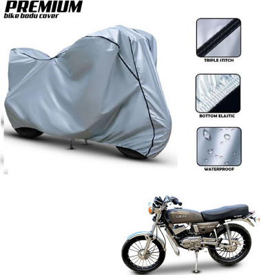 Car Life Waterproof Two Wheeler Cover for Yamaha(RX 100, Silver, Black)