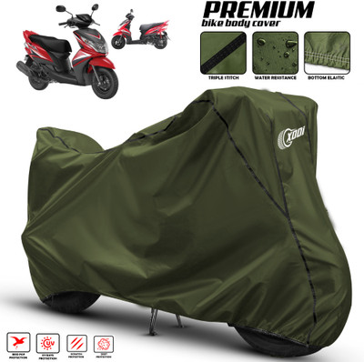 xodi Two Wheeler Cover for Yamaha(Ray Z, Green, Black)