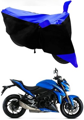 Mdstar Waterproof Two Wheeler Cover for Suzuki(GSX S1000, Blue, Black)