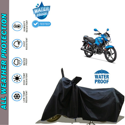 AutoGalaxy Waterproof Two Wheeler Cover for Hero(Glamour Programmed FI BS6, Black)