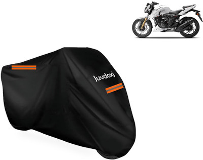 Juvdoxj Waterproof Two Wheeler Cover for TVS(Apache RTR 200 4V, Black)