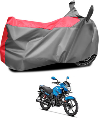 PAGORA Waterproof Two Wheeler Cover for Hero(Glamour FI, Grey, Red)