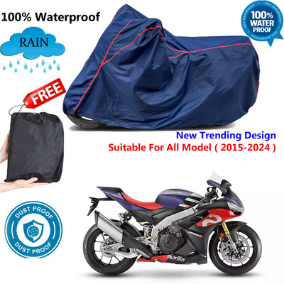 AutoGalaxy Waterproof Two Wheeler Cover for Aprilia(RSV4, Blue, Red)